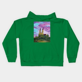 Cathedral with Pink Clouds Kids Hoodie